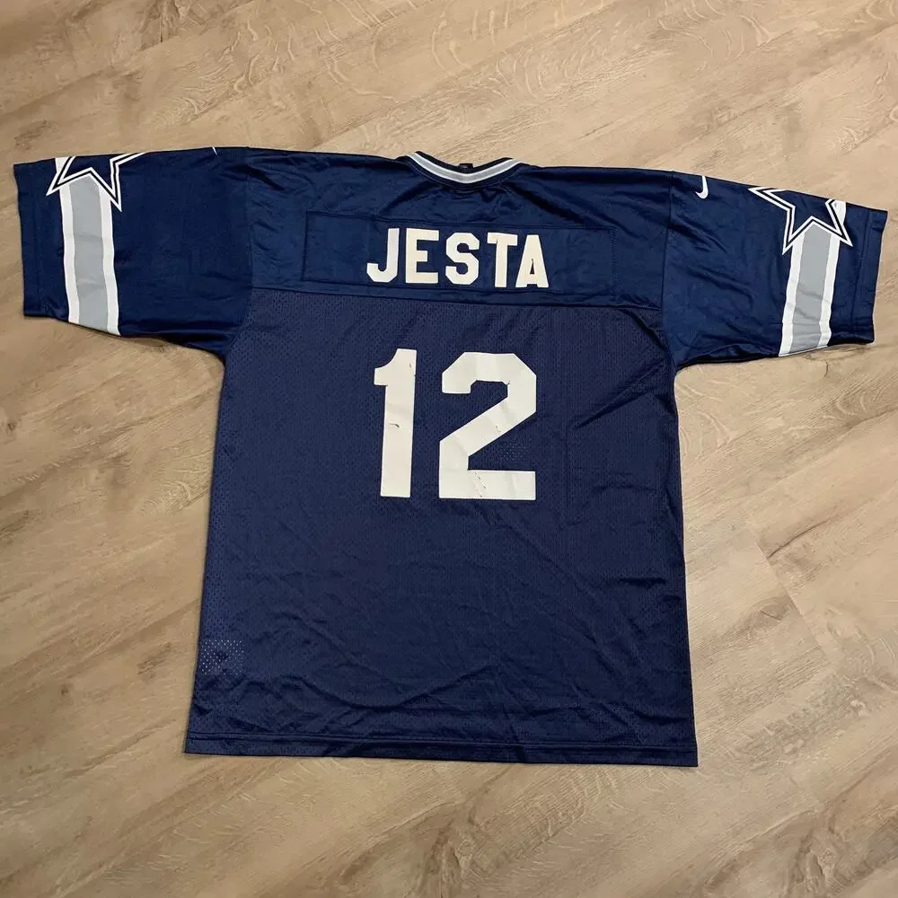 Vintage Y2K Nike Team Dallas Cowboys #12 Jesta Jersey Men's Large L Navy Blue